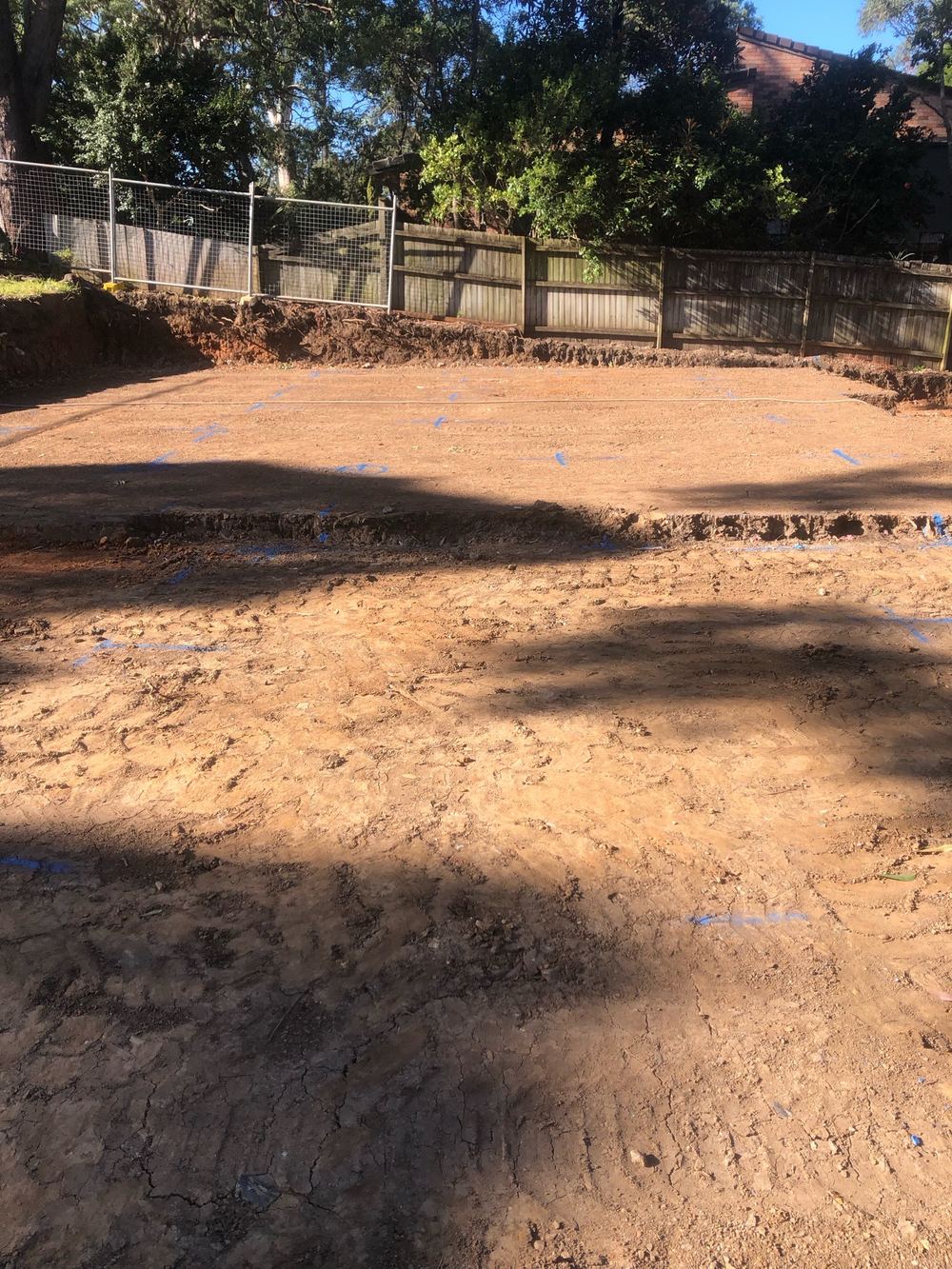 Pier drilling still incomplete across the site when the inspector attended, found during a bored pier inspection in Beecroft