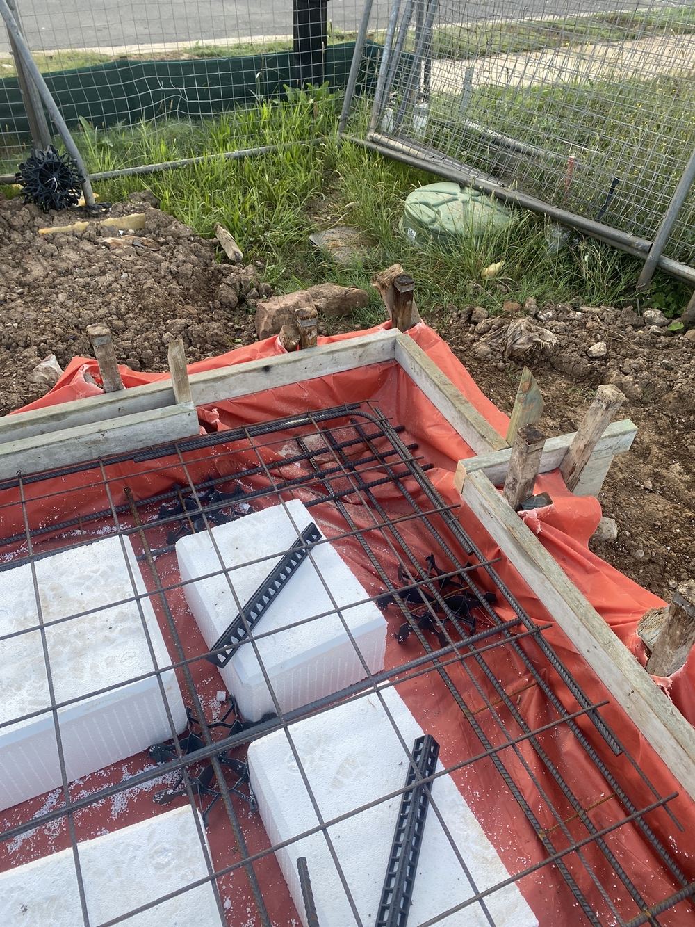 Reinforcement lacking bar chairs where it should be held up off the ground, Gables