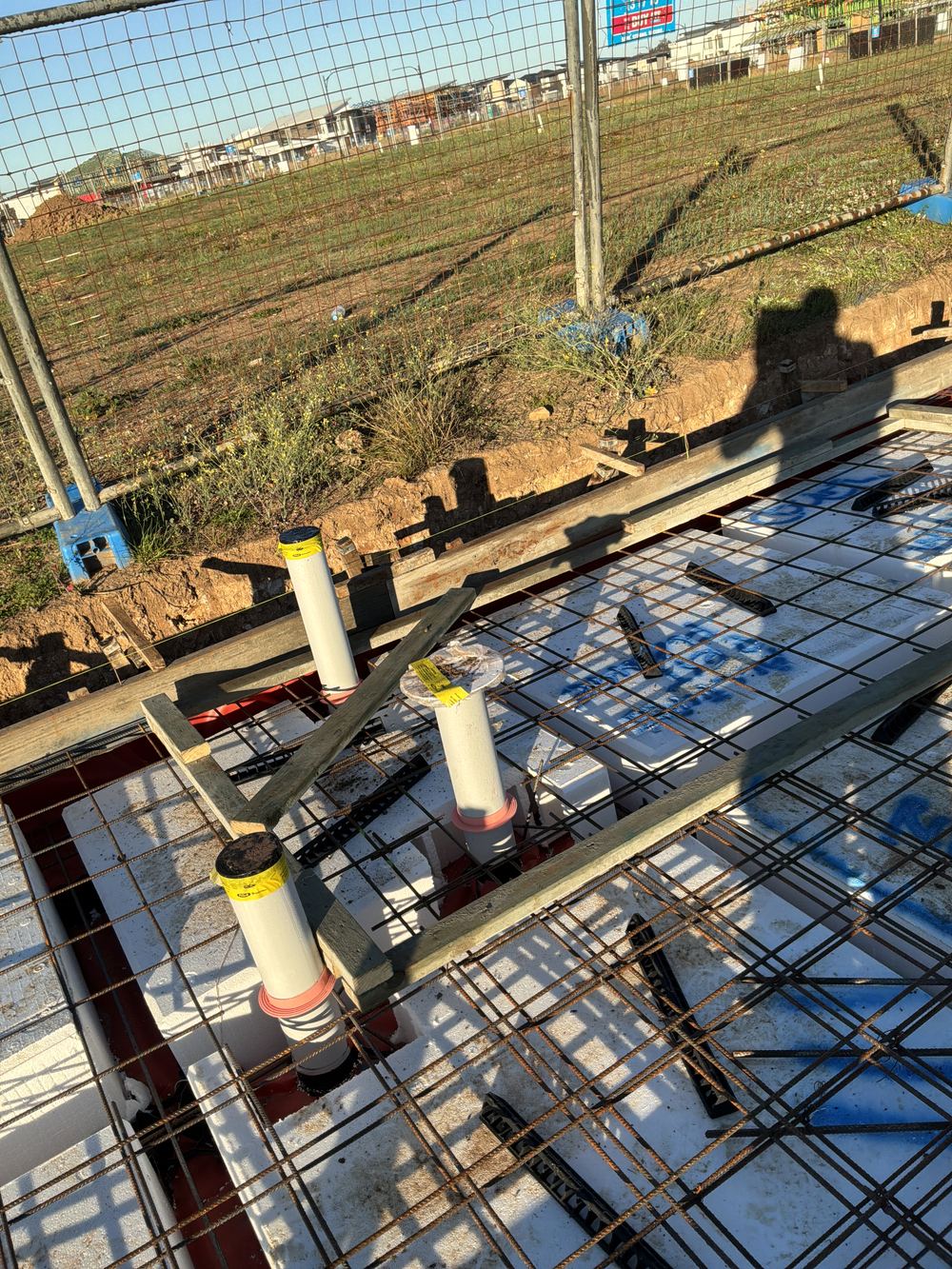 Shower recess set-down still to be formed to the engineering before the pour, Gables